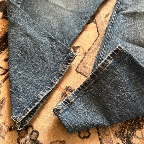 The Perfect Vintage Wide-Leg Crop Jean Medium Wash Size 28 - Picture 3 of 12